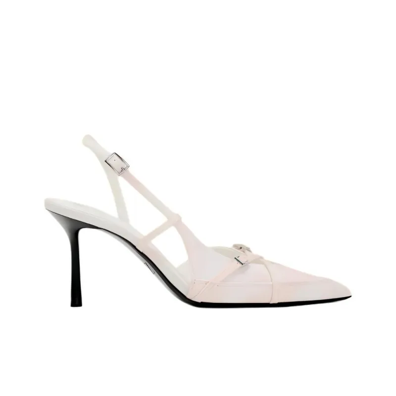 ZARA Trf Slim Heel High Heels Women's White-1
