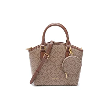 BELLE Artificial Leather Tote Bag, Shopping Bag, Crossbody Bag, Handbag Medium Size Women's Coffee/Apricot
