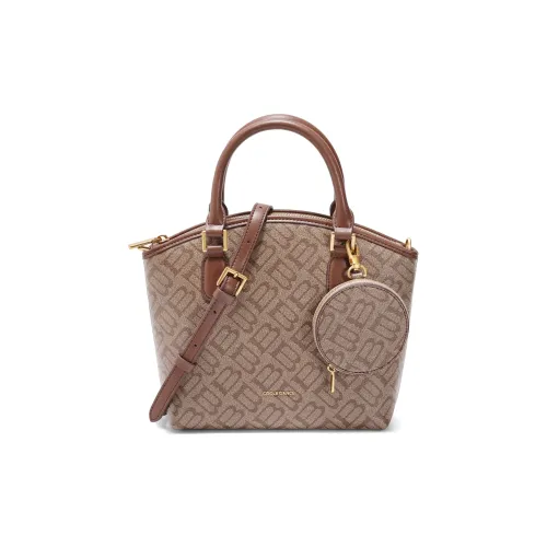 BELLE Artificial Leather Tote Bag, Shopping Bag, Crossbody Bag, Handbag Medium Size Women's Coffee/Apricot