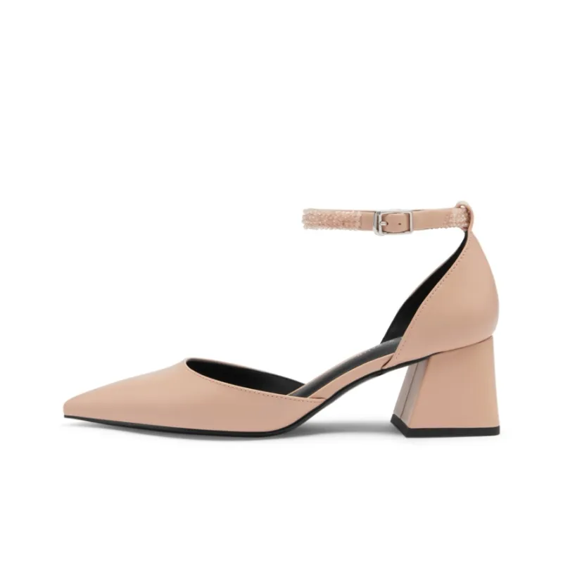 CHARLES&KEITH Chunky Heel High Heels 5.5cm Women's-0
