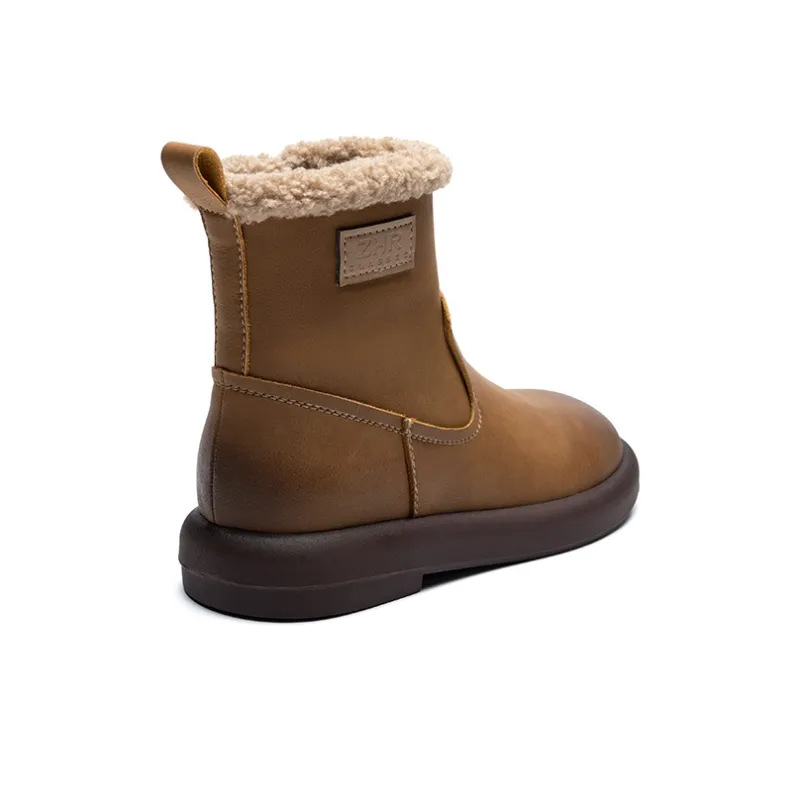 ZHR Ankle Boots Women's Black/Camel-35