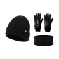 Black Hats & Caps+Black Gloves+Black Scarf
