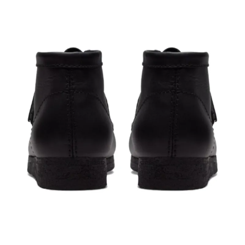 Clarks Wallabee Black Leather-4