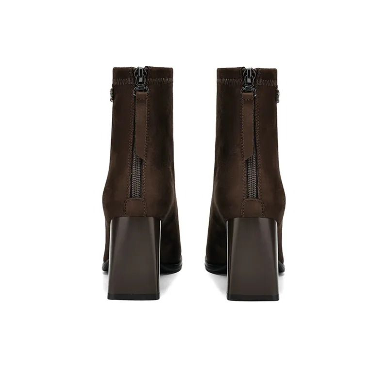 HLA Ankle Boots Women's Black/Brown Red-8