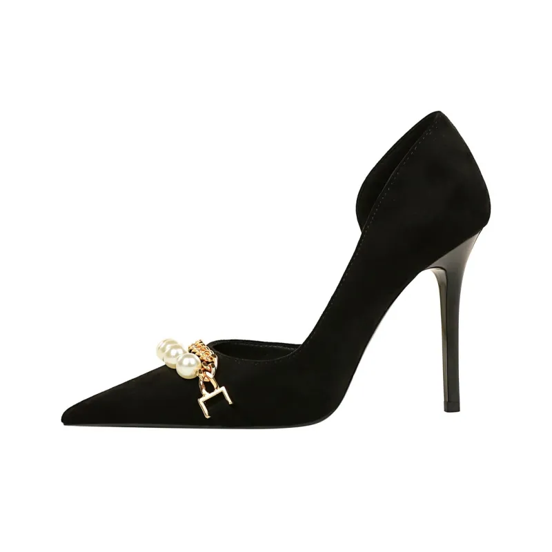 QITUMAUL Slim Heel High Heels Women's-6