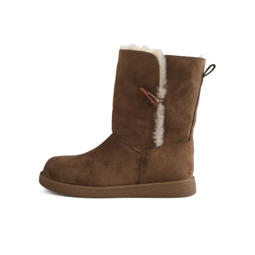 An Old Man Snow Boots Women's Brown/Khaki/Black