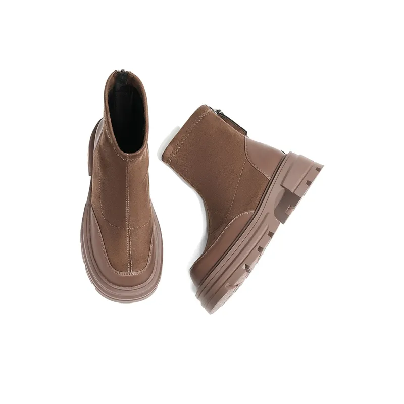 EBLAN Ankle Boots Women's Caramel-2