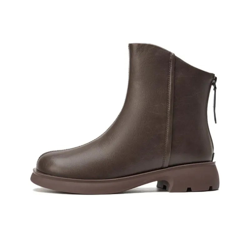 DUSTO Ankle Boots Women's Beige/Black/Coffee-10