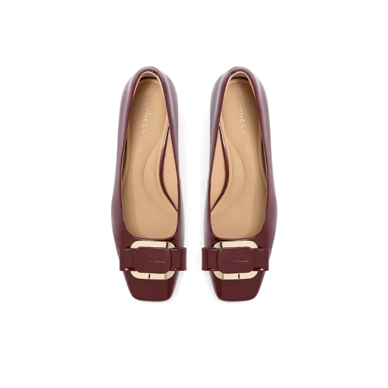 COMELY High Heels Women's Burgundy/Black/Pink Apricot-8