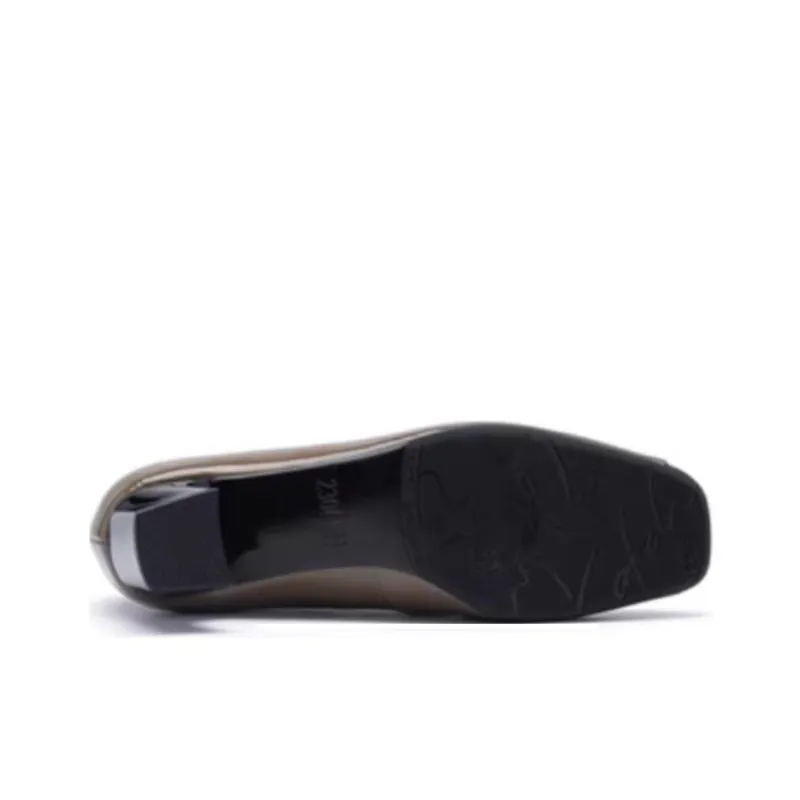Satchi Chunky Heel High Heels 5cm Women's Light Coffee-4