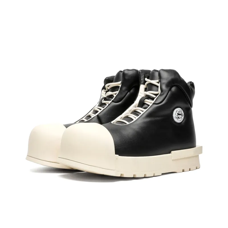 WEISHIBANGWEI Ankle Boots Unisex Black-8