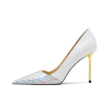 HAOYASENNU High Heels Women's Flawless White
