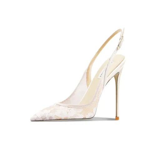 Suyymakk Slim Heel High Heels Women's White