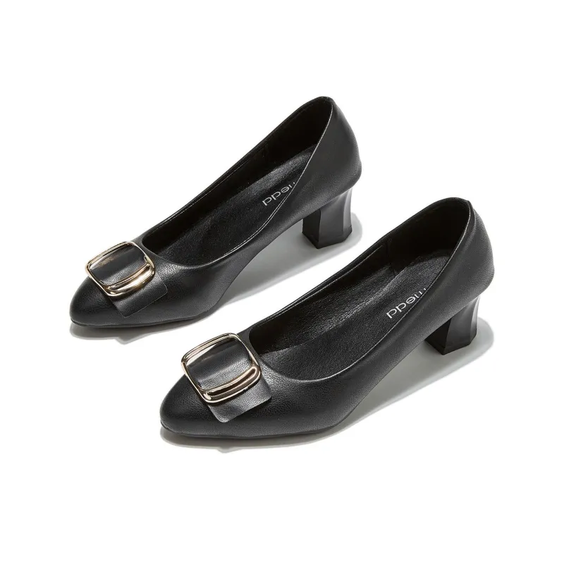 Medd Ballet Flats Chunky Heel High Heels Medium Heel Professional Commute Women's-3