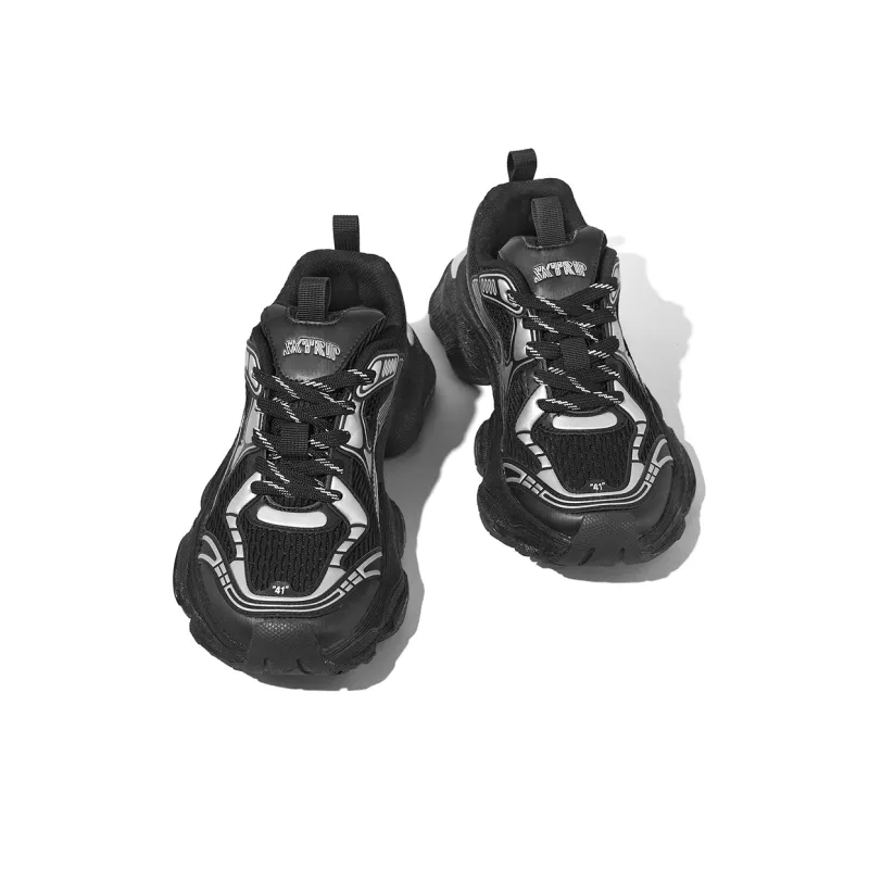 SK.TRIP Cushioned Wear-Resistant Supportive Lightweight Height Increasing Low-Top Running Shoes Unisex Titanium Gray-33