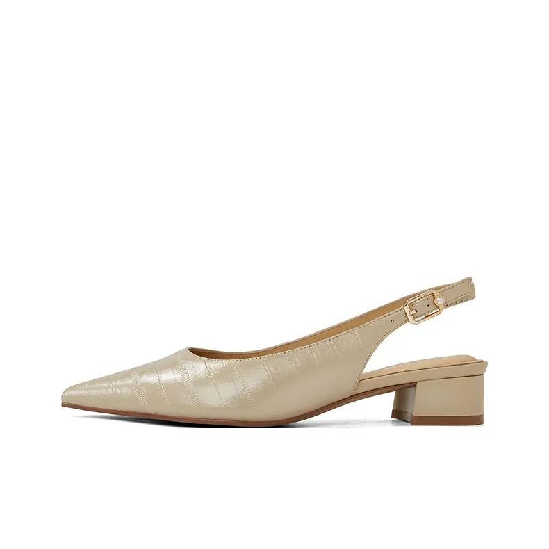 PT'SON Chunky Heel High Heels 3.8cm Women's-9