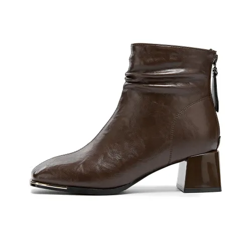 KEKAFU Ankle Boots Women's Brown/Black