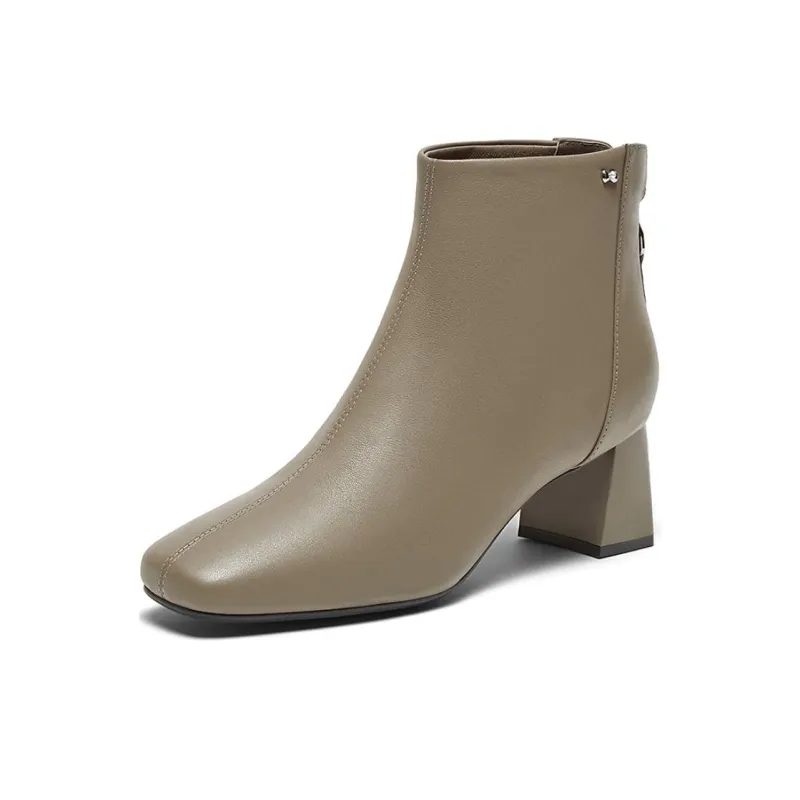 BASTO Ankle Boots Women's Black Fleece Lined/Khaki Fleece Lined/Black/Khaki-10
