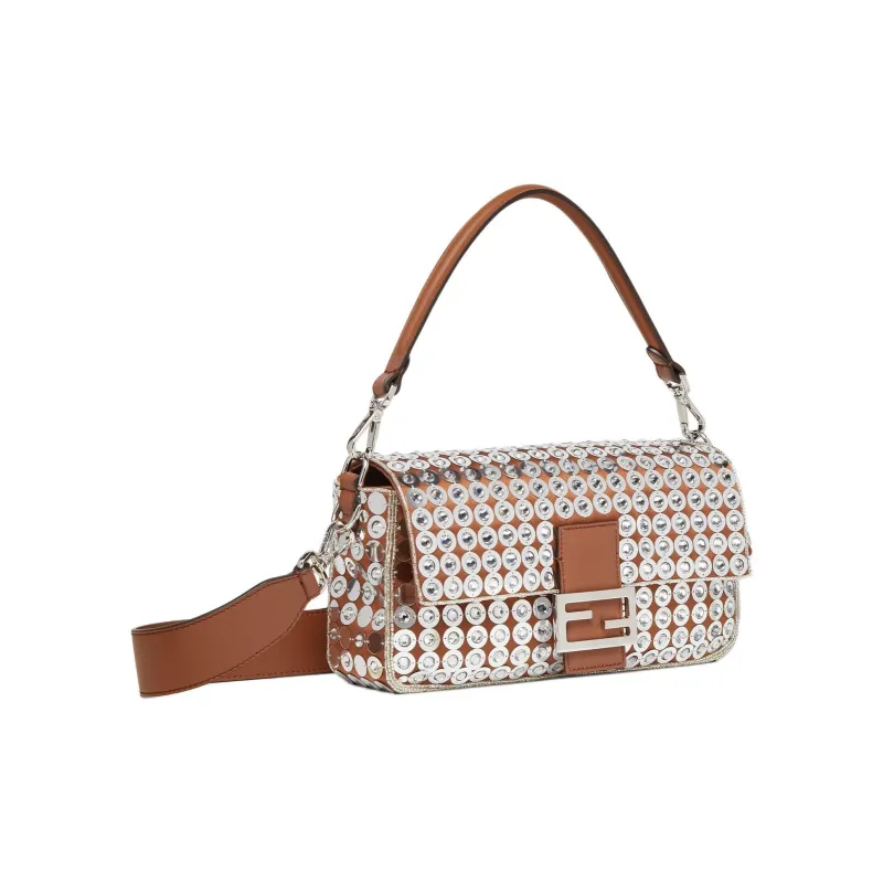 FENDI Baguette Polyester Baguette Bag, Shoulder Bag, Portable Crossbody Bag Women's Multicolor-1