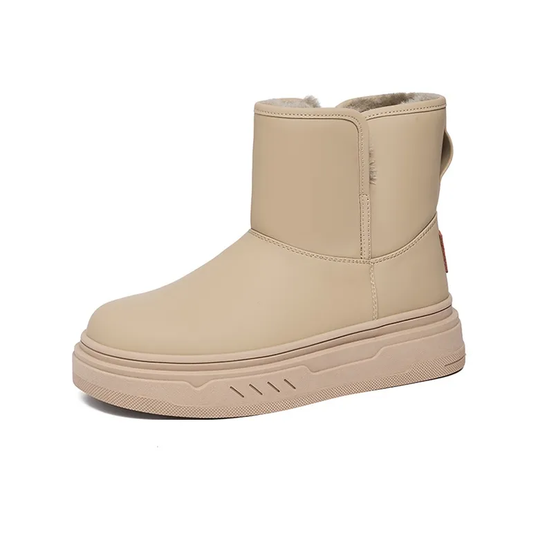 JOSINY Warm Height Increasing Slip-Resistant Short Mid-Calf Snow Boots Women's-13