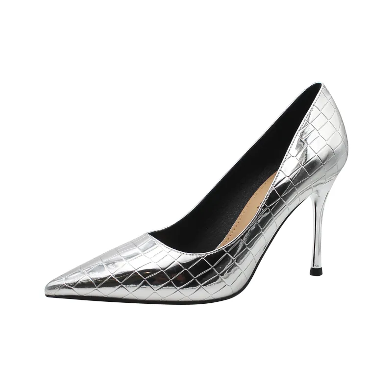 Zubumei Slim Heel High Heels 9cm Women's-4