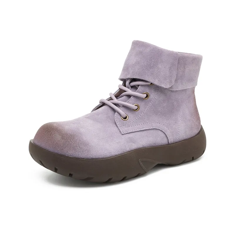 OULISASI Ankle Boots Women's Ecru/Khaki/Apricot/Purple/Army Green/Burgundy-16