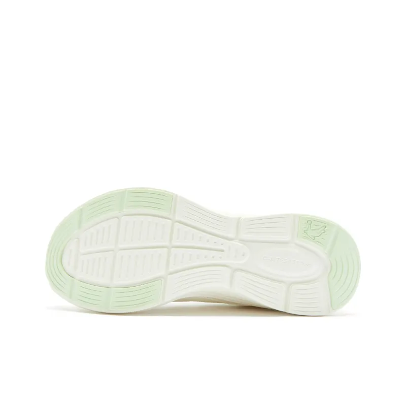QIAODAN Running Shoes Women's Low Top Ivory Lime Green-4
