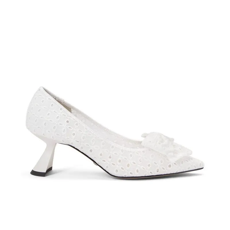 CHARLES&KEITH Wedding Slim Heel High Heels Women's White-1