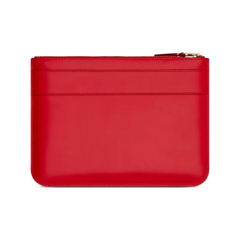 CDG Calfskin Wallet Women's Red-1