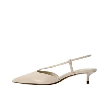 ZARA Slim Heel High Heels 3.5cm Women's Ecru
