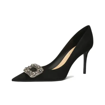 Zubumei Slim Heel High Heels Women's Black