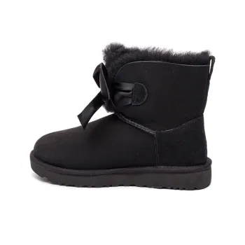 UGG Gita Bow Mini Fleece Lined Black Women's