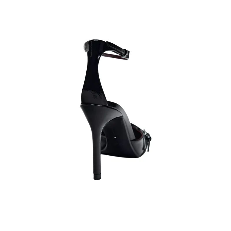 ZARA Slim Heel High Heels 10cm Women's Black-3