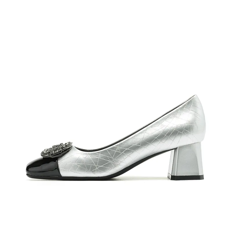 Zubumei Chunky Heel High Heels 5CM Women's-0