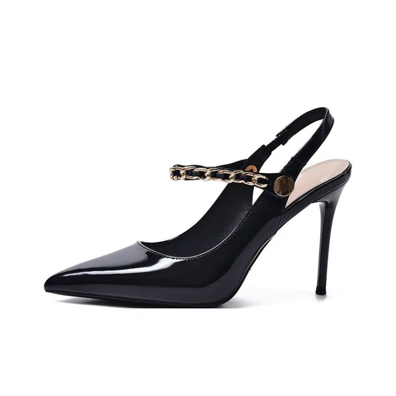 YAFEI XUANYU Slim Heel High Heels Women's Black-0