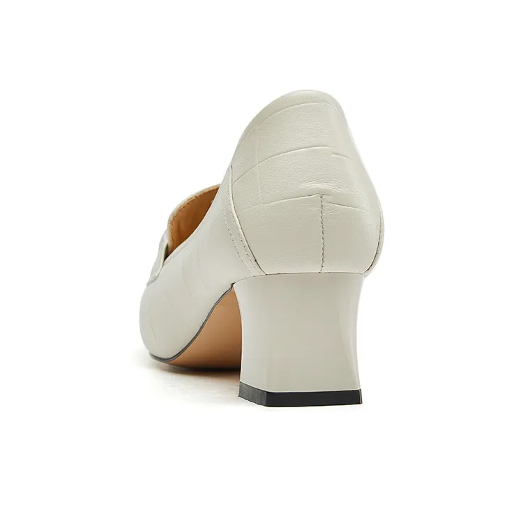 KANGNAI High Heels Women's Ecru-3