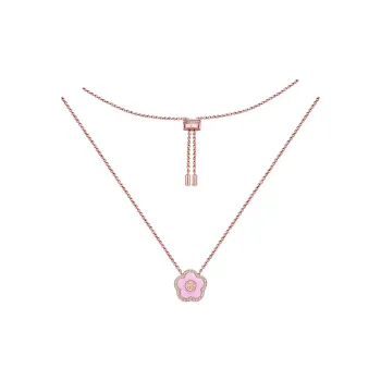 BLACK BY BLUE BRAVE 4B Pink Porcelain Inlay Copper Alloy Necklaces Women's