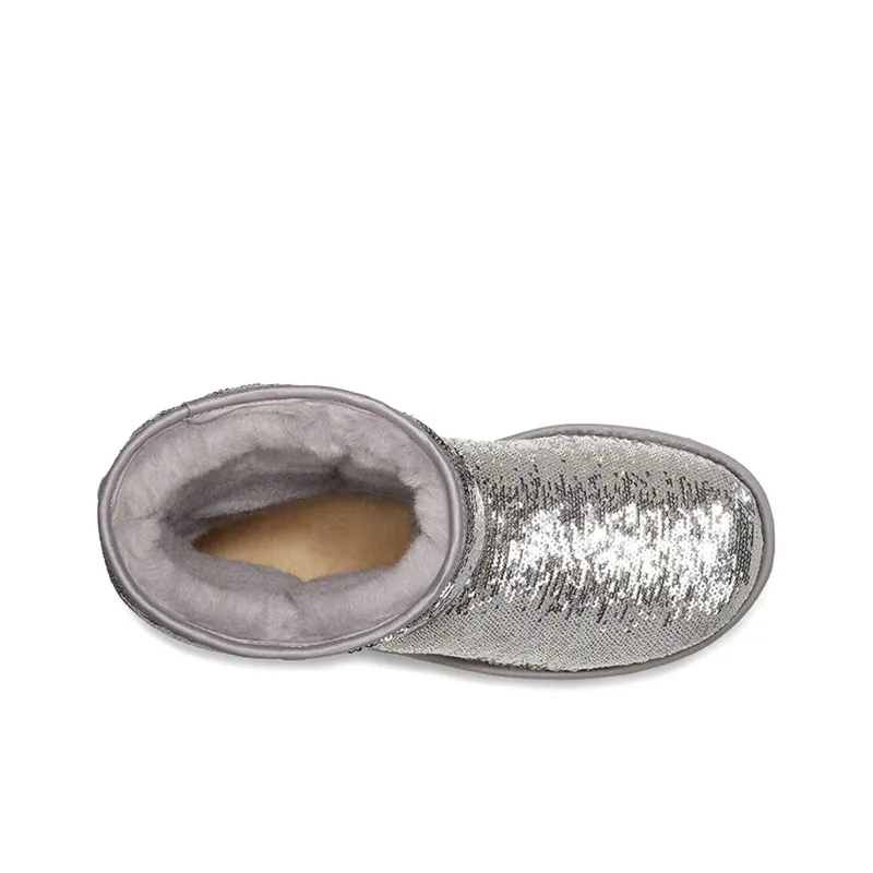 UGG Classic Short Cosmos Sequin Silver Women's-4