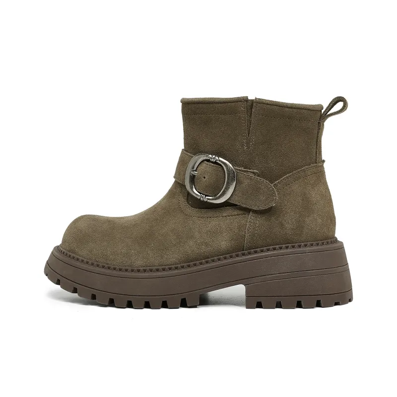 OULISASI Ankle Boots Women's Ecru/Khaki/Mocha/Purple/Umber-20