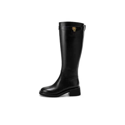 NINE WEST Knee-high via Boots Women's Black