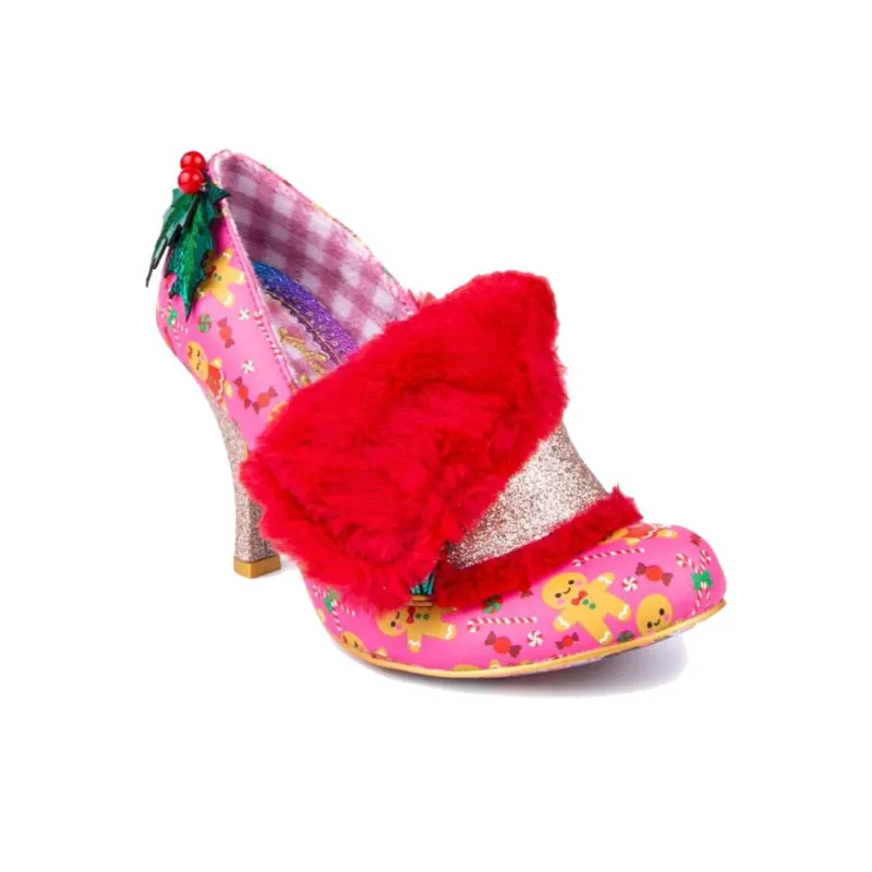 IRREGULAR CHOICE Festive Flack / Flick Flack Slim Heel High Heels Women's Pink-2