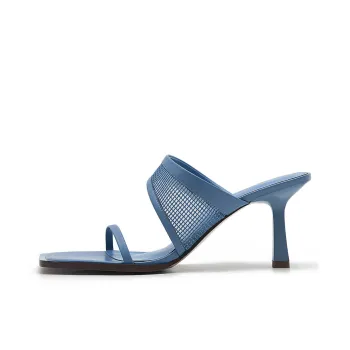 PEDRO Slim Heel High Heels 7.5cm Women's Blue