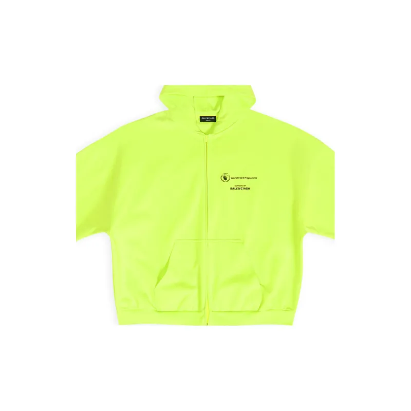 Balenciaga Balenciaga X WFP FW22 Sweatshirt Loose Fit Style Men's Neon Yellow-6