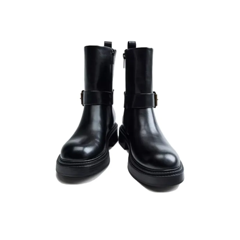 ZARA Ankle Boots 3.7cm Women's Black-3