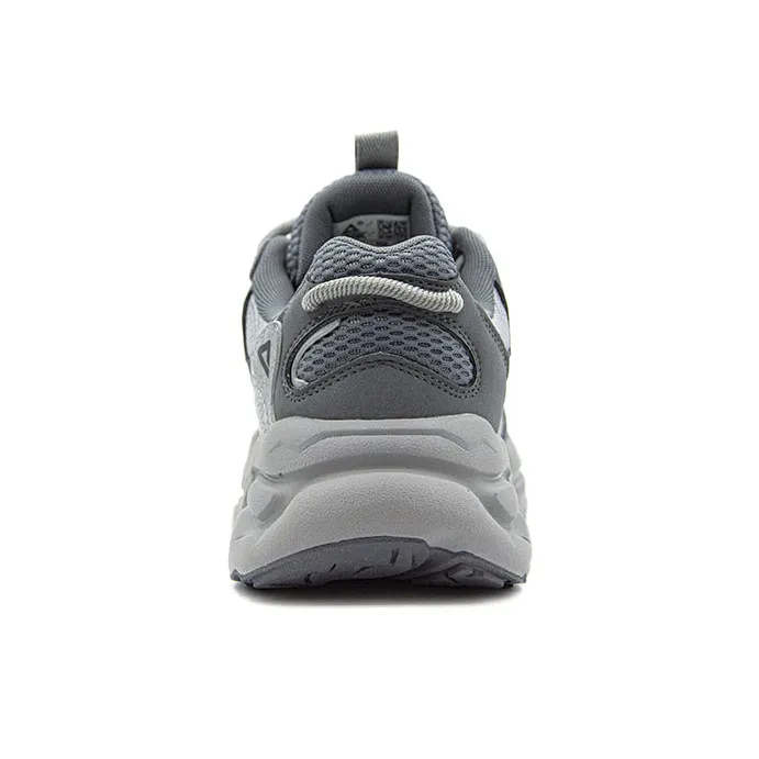 PEAK Classic Heritage Cushioning Wear Resistant Low Top Chunky Sneakers Men's Silver Gray-3