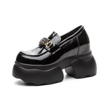 Shoe Cabinet Floral Language Chunky Heel High Heels Women's