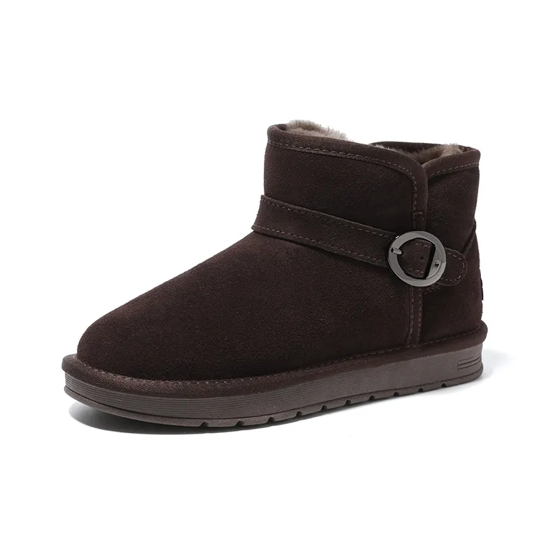 ZHR Snow Boots Women's Light Gray/Khaki/Coffee/Black-9