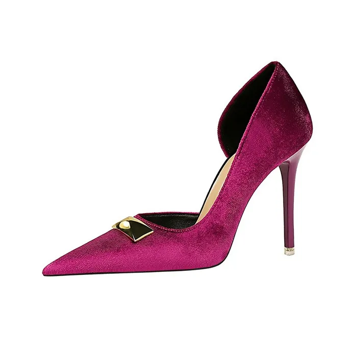 BIGTREE Slim Heel High Heels 10.5cm Women's-3
