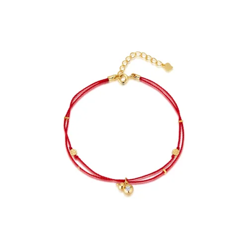 OUBI.YABI 925 Sterling Silver Gold-Plated Diamond Gold Bracelets Women's