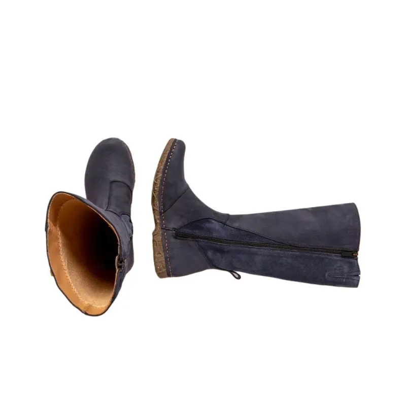 El Naturalista ANGKOR Knee-high Boots 2cm Women's Marine Blue-3